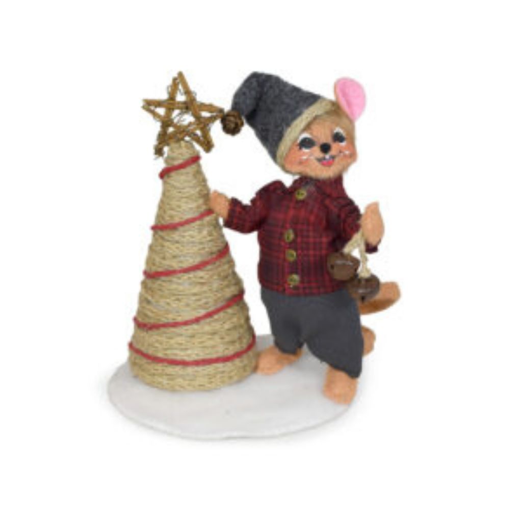 Annalee Dolls -  Plaid & Pine Mouse with Tree