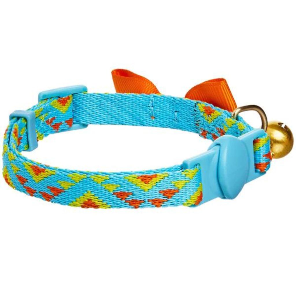 Blueberry Pet - Southwestern Tribal Triangles Cat Collar