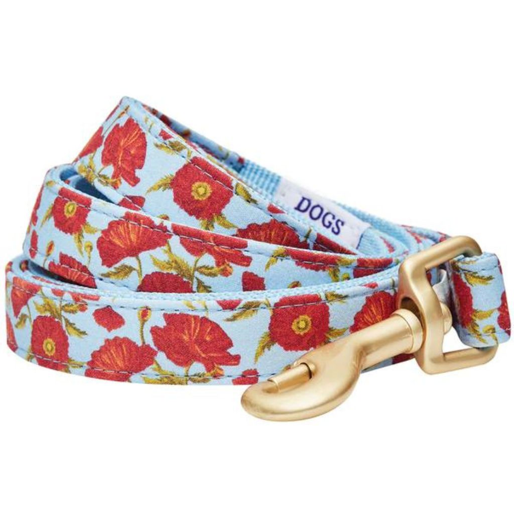 Blueberry Pet - Turquoise Poppy Flower | A Scent of Spring Dog Leash