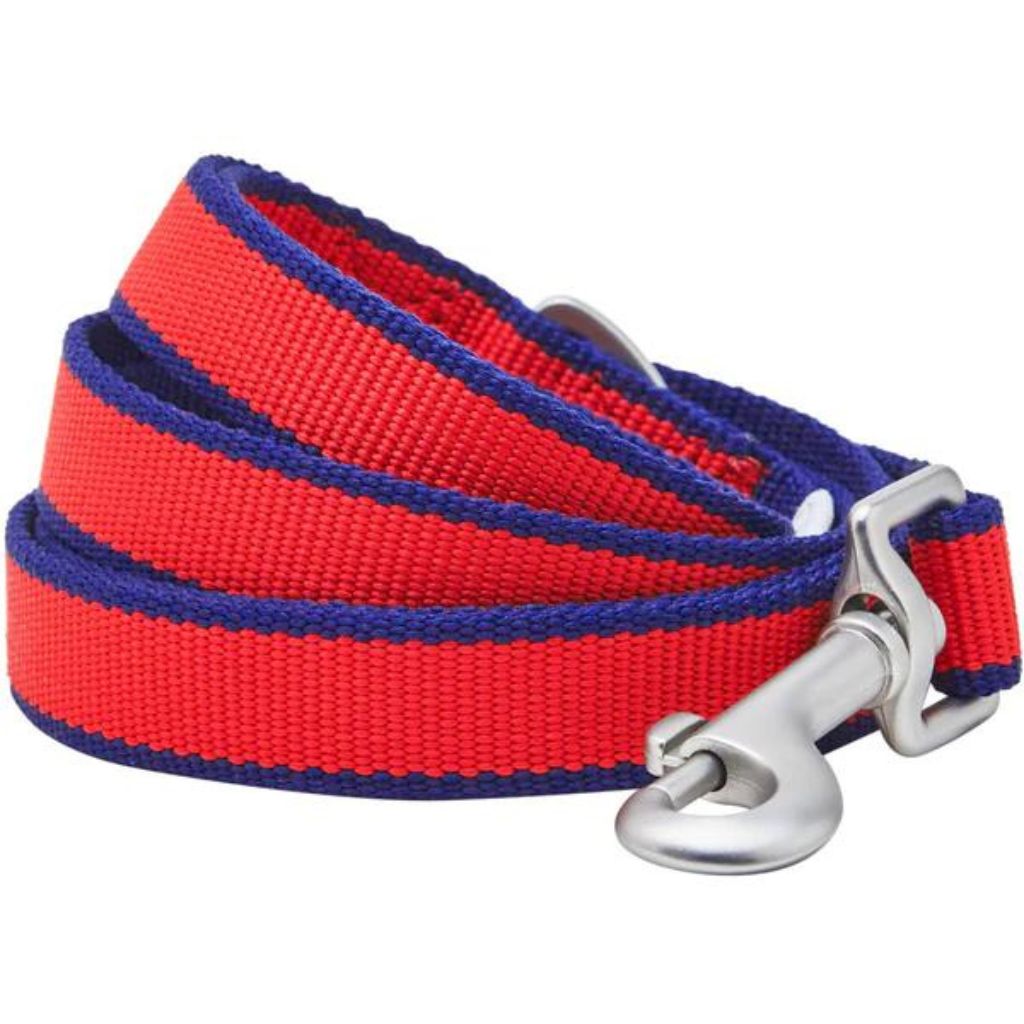 Blueberry Pet - Contrast Stripe Red/Navy Dog Leash