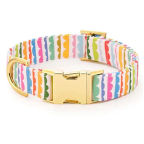 The Foggy Dog - Scallop Stripe Dog Collar