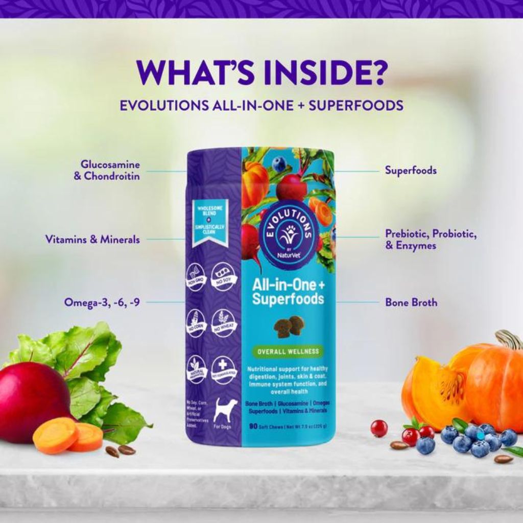 NaturVet - All-In-One + Superfoods Soft Chews 90 ct