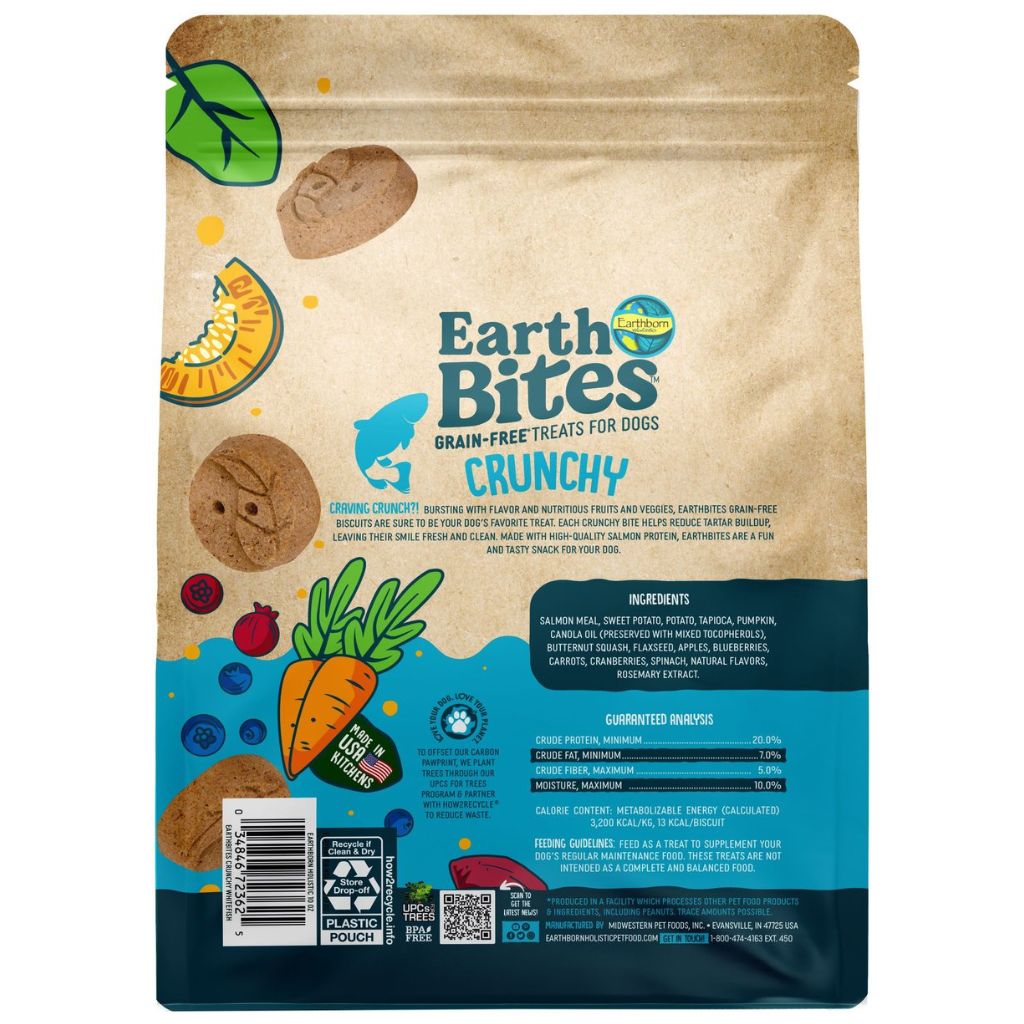 Earthborn Holistic Salmon Flavored Crunchy Dog Treats - Southern Agriculture 