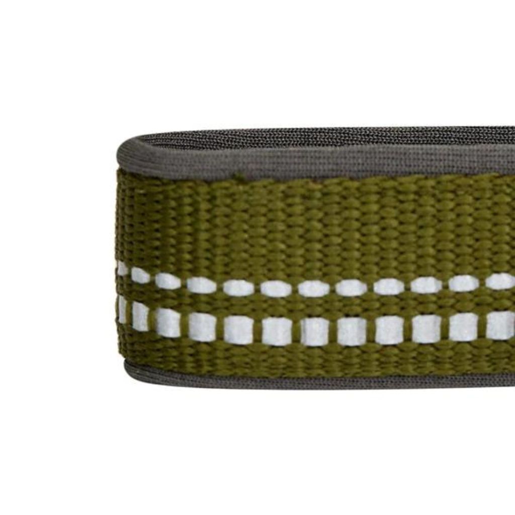 Blueberry Pet - Olive Green | 3M Reflective Neoprene Padded Dog Collar