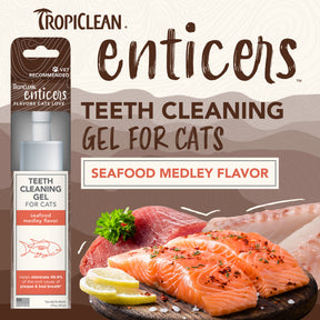 Tropiclean - Enticers Seafood Medley Teeth Cleaning Gel Cat