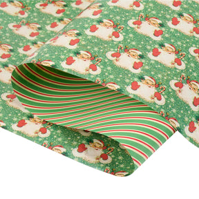 Primitives by Kathy - Gift Wrap Retro Santa