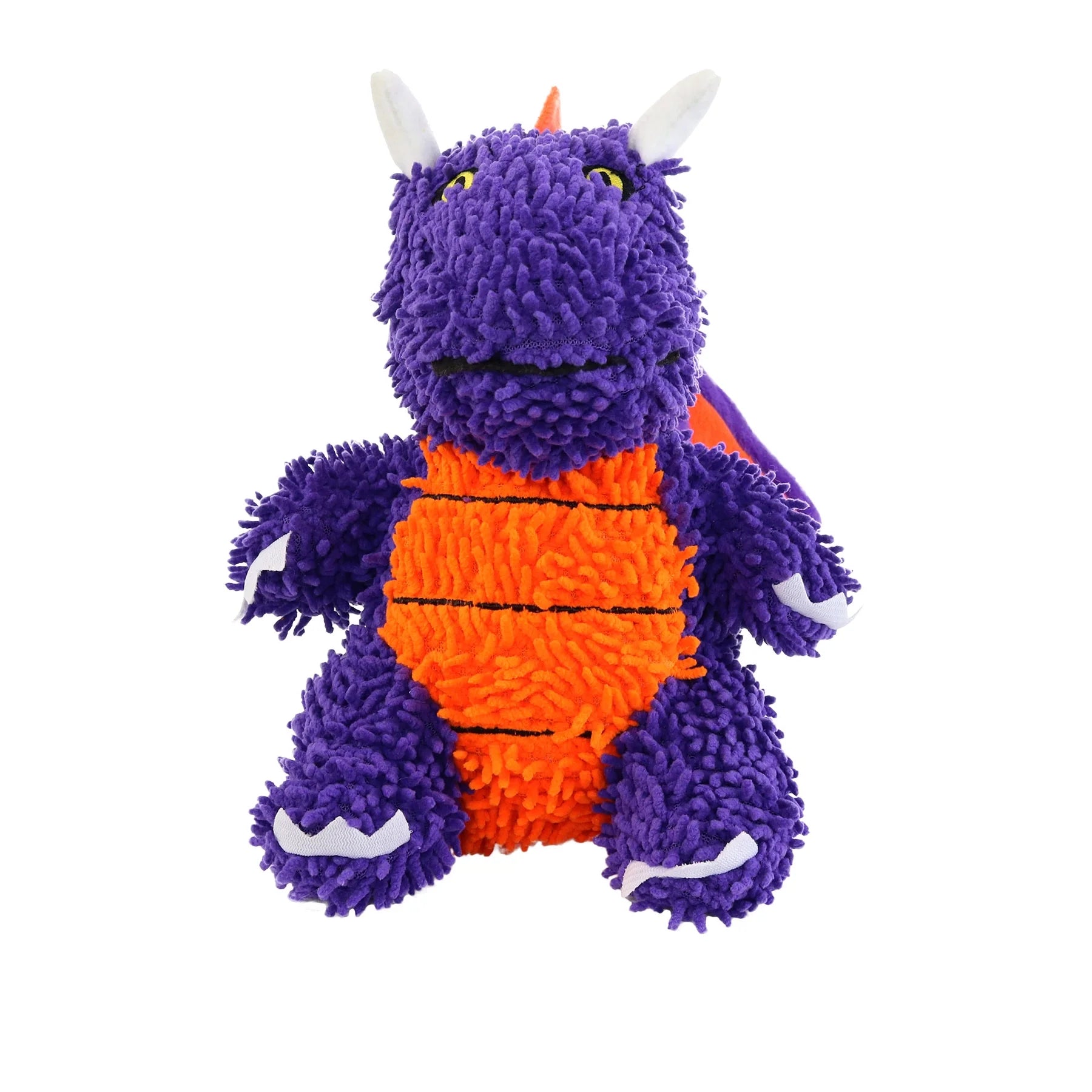 Tuffy Dog Toys - Mighty Microfiber Ball Purple Dragon Squeaky Toy
