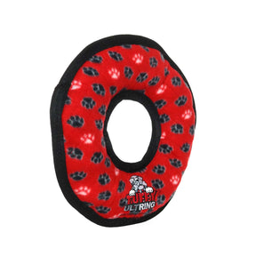 Tuffy Dog Toys - Tuffy Ultimate Ring Red Paw
