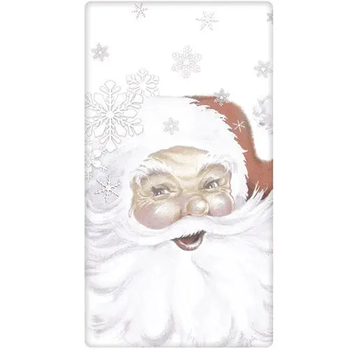 Mary Lake Thompson - Towel Santa Snowflake Flour Sack Towel