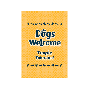 Dog Speak - Flag Dogs Welcome People Tolerated
