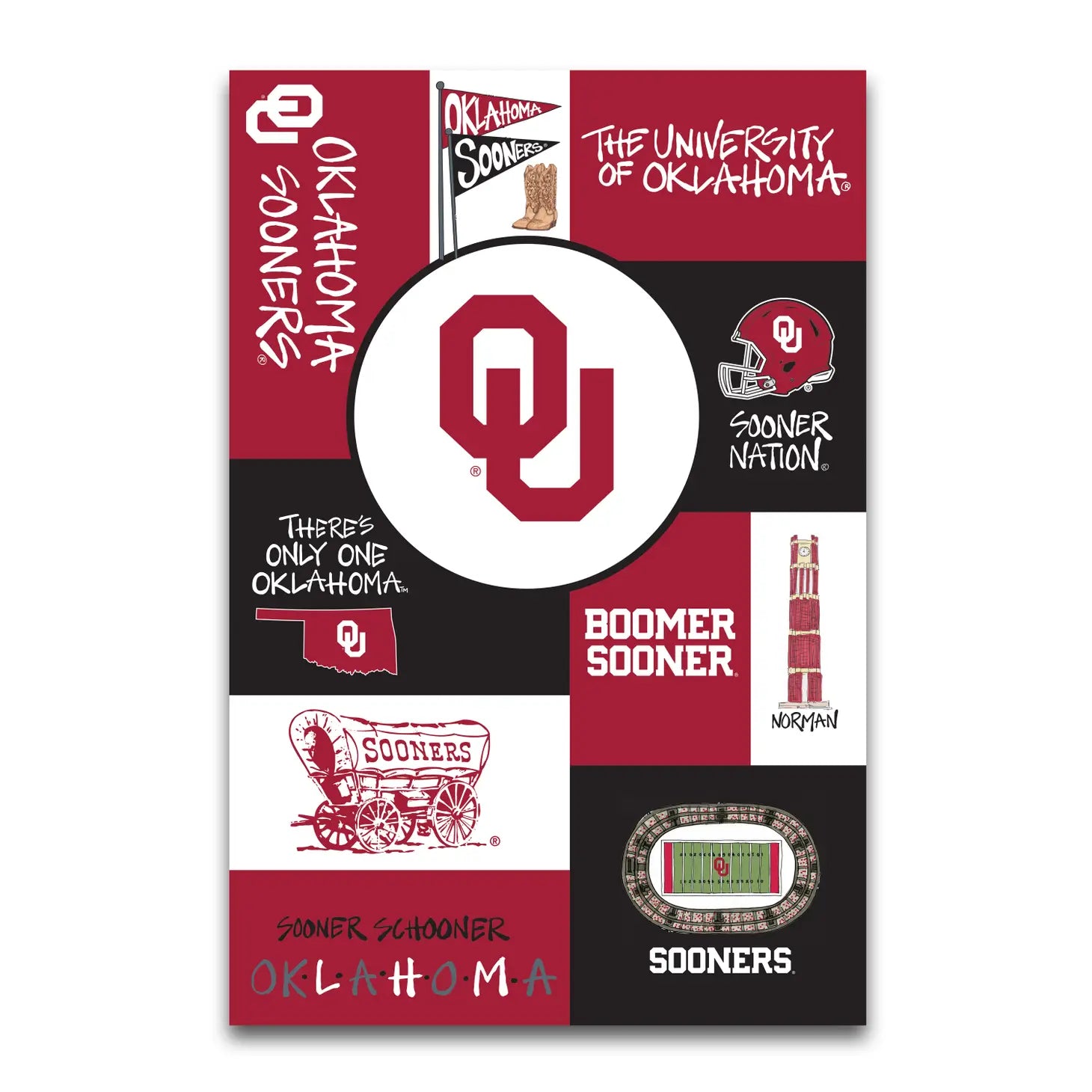 Magnolia Lane - Collegiate Collage Garden Flag
