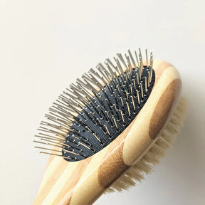 Tilley + Me - Bamboo Two-Sided Bristle and Wire Pet Brush