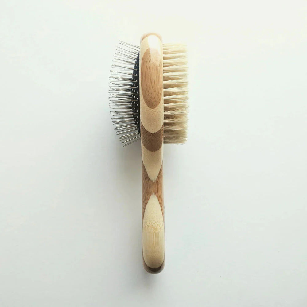 Tilley + Me - Bamboo Two-Sided Bristle and Wire Pet Brush