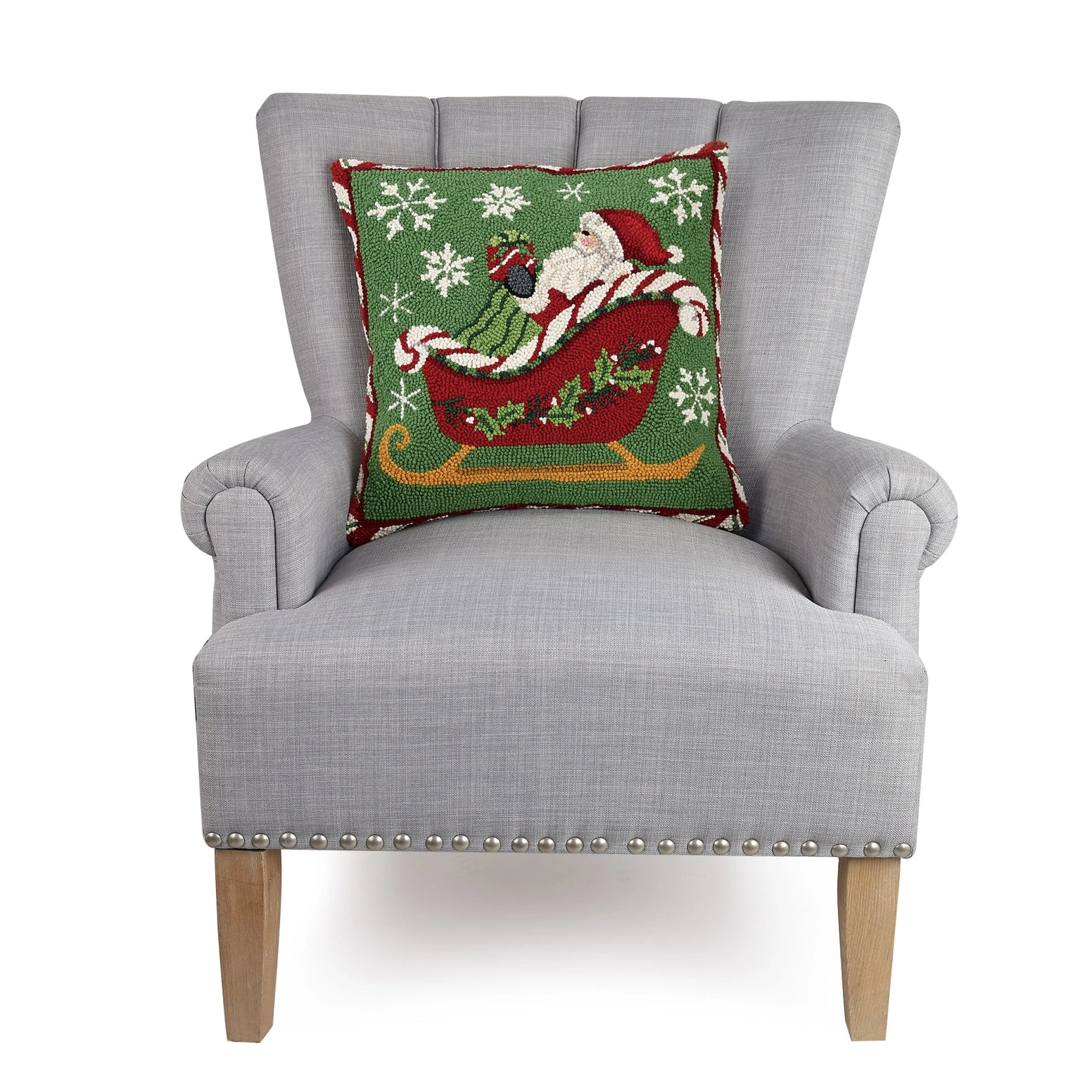 Peking HandiCraft - Pillow Santa Sleigh Hook