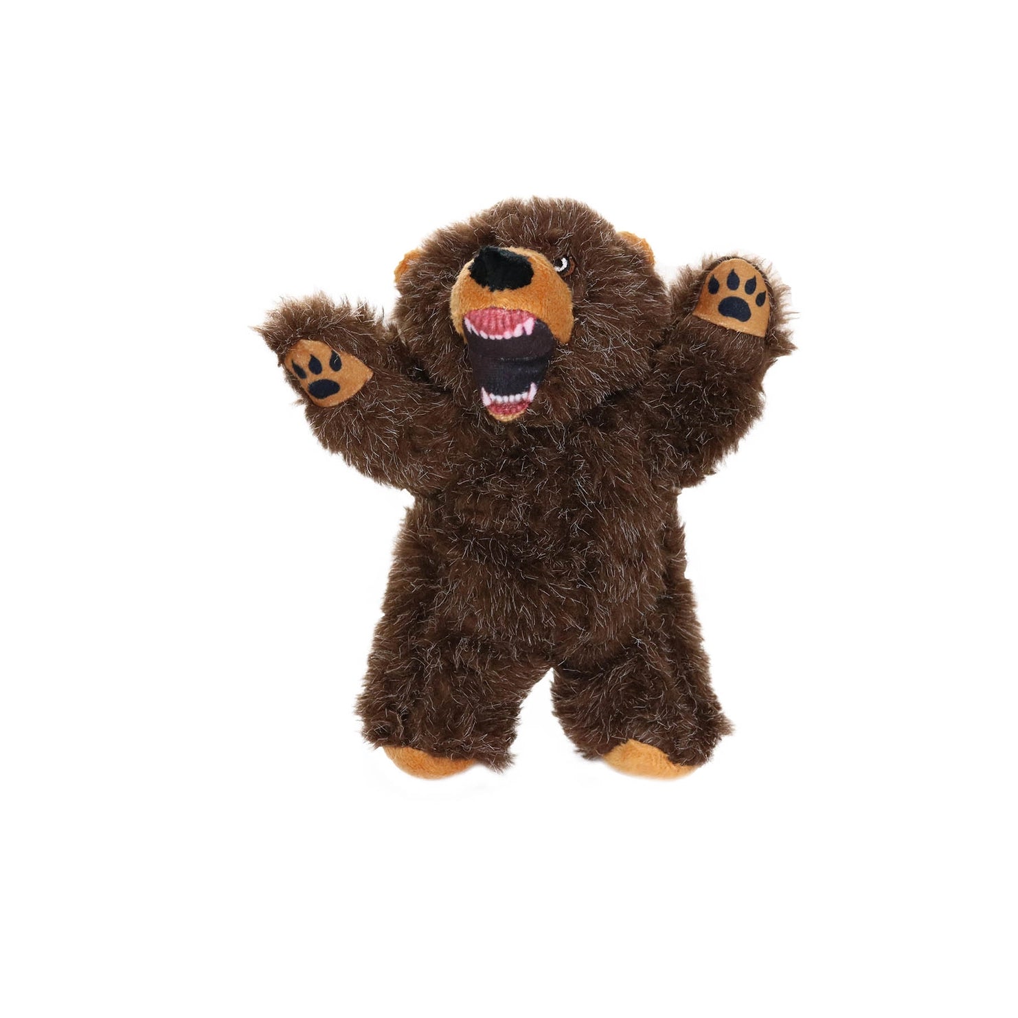 Tuffy Dog Toys - Mighty Junior Angry Animal Bear Plush Squeaky Dog Toy