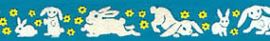 Beastie Bands - Nylon Velcro Cat Collar - Bunnies and Flowers