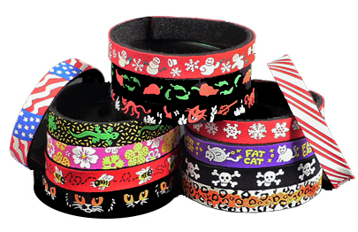 Beastie Bands - Nylon Velcro Cat Collar - Checkerboard