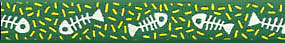 Beastie Bands - Nylon Velcro Cat Collar - Fish Bones