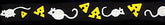 Beastie Bands - Nylon Velcro Cat Collar - Mice and Cheese