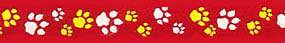 Beastie Bands - Nylon Velcro Cat Collar - Paw Prints