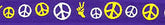 Beastie Bands - Nylon Velcro Cat Collar - Peace Signs