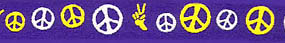 Beastie Bands - Nylon Velcro Cat Collar - Peace Signs