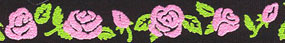 Beastie Bands - Nylon Velcro Cat Collar - Pink Roses