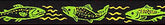 Beastie Bands - Nylon Velcro Cat Collar - Swimming Salmon