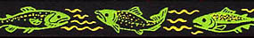 Beastie Bands - Nylon Velcro Cat Collar - Swimming Salmon
