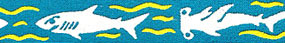 Beastie Bands - Nylon Velcro Cat Collar - Sharks