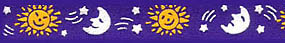 Beastie Bands - Nylon Velcro Cat Collar - Sun, Moon & Stars