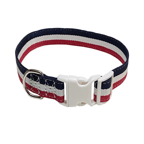 Bark by Dog - Marco Collar Red/ White/Blue