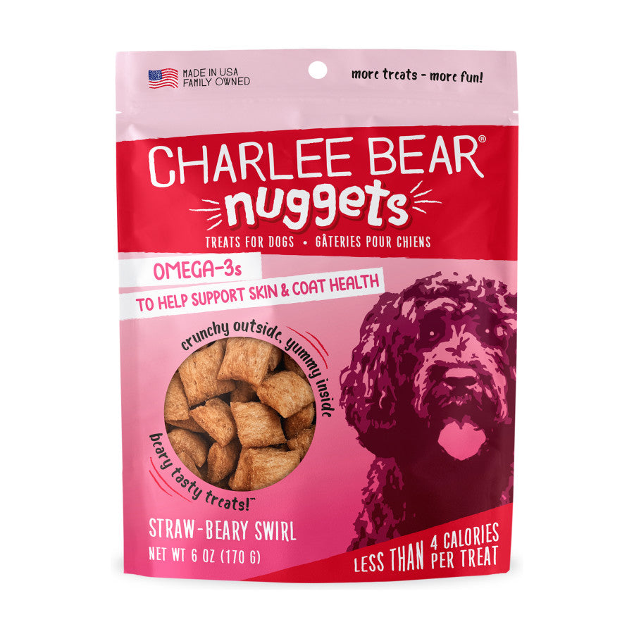 Central Pet Houston - Charlee Bear Nuggets Straw-Beary Swirl Treats For Dogs - Southern Agriculture 