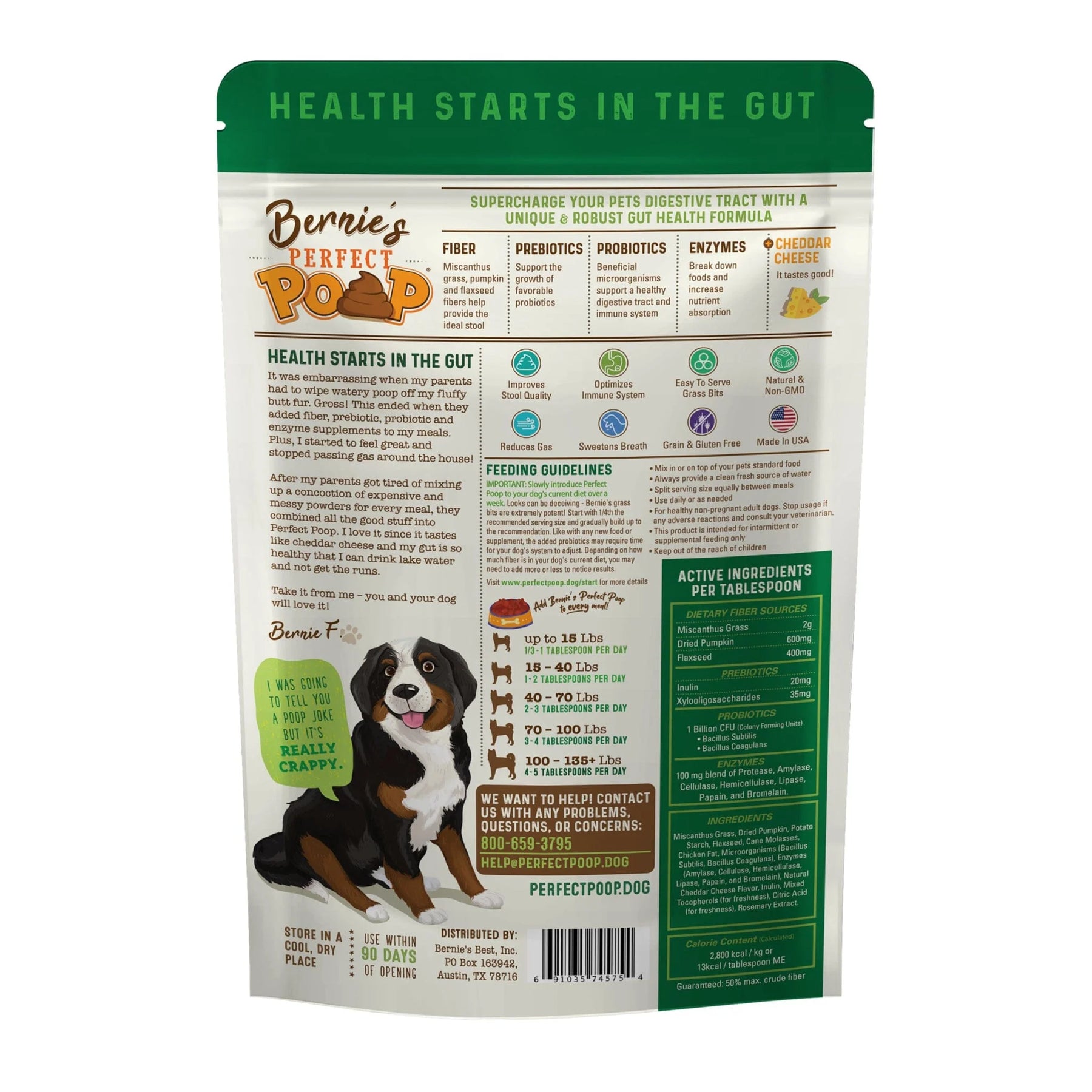 Bernie's Perfect Poop - Perfect Poop Dog Treats - Southern Agriculture 