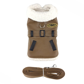 Faux Leather Bomber Harness