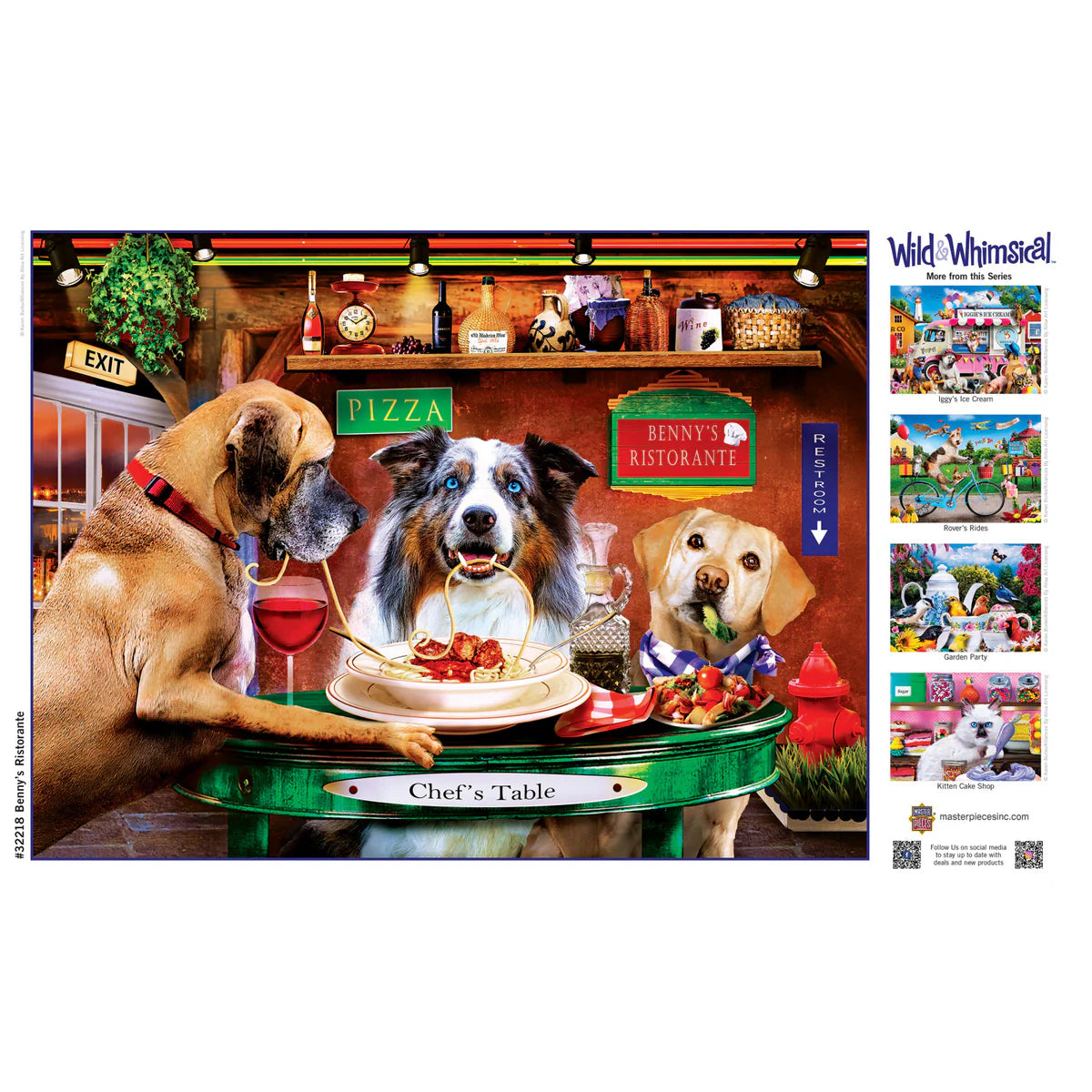 MasterPieces - Puzzle Wild & Whimsical Benne's Ristorante EZ Grip 300 Piece