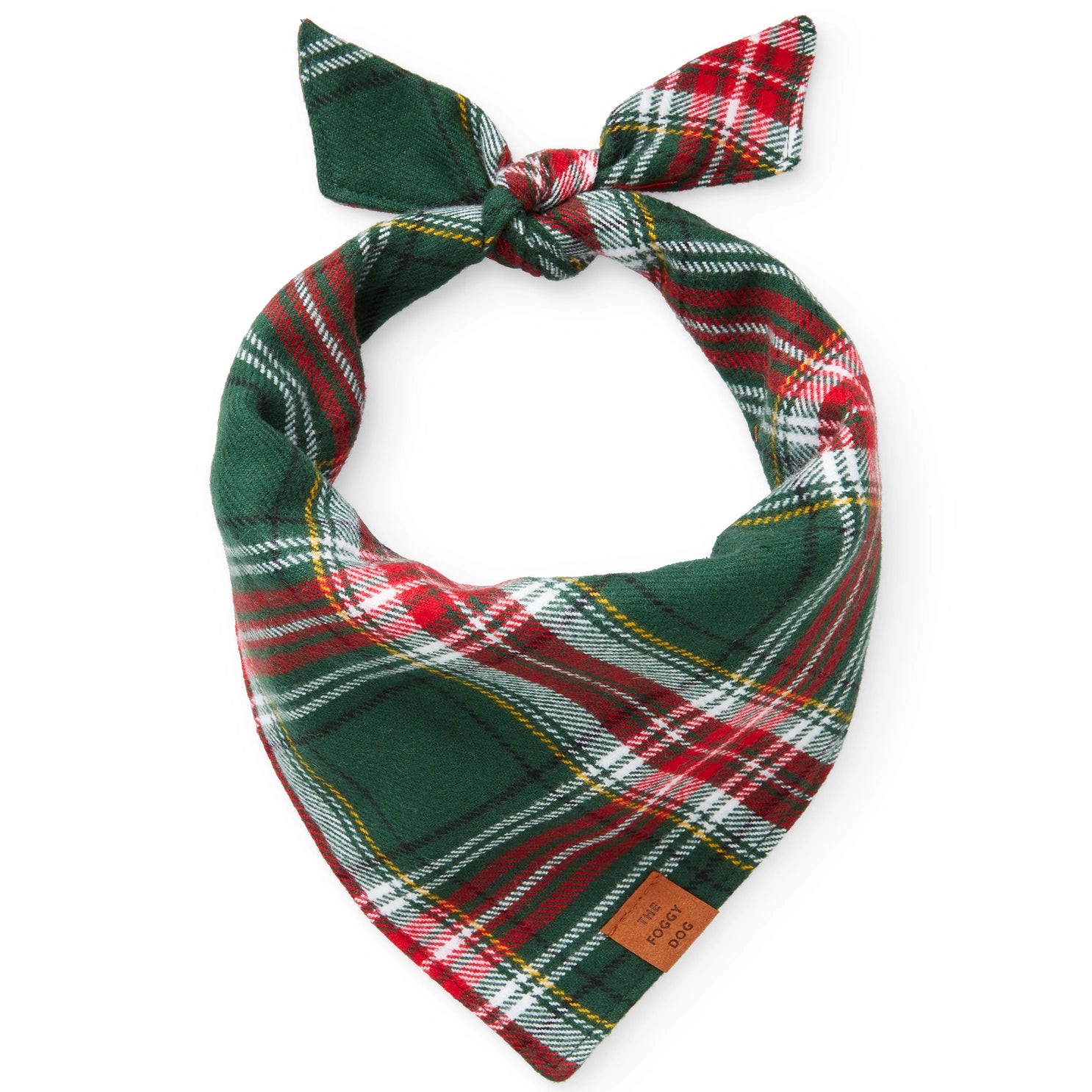 The Foggy Dog - Bandana Dog Holiday Holly Jolly Flannel