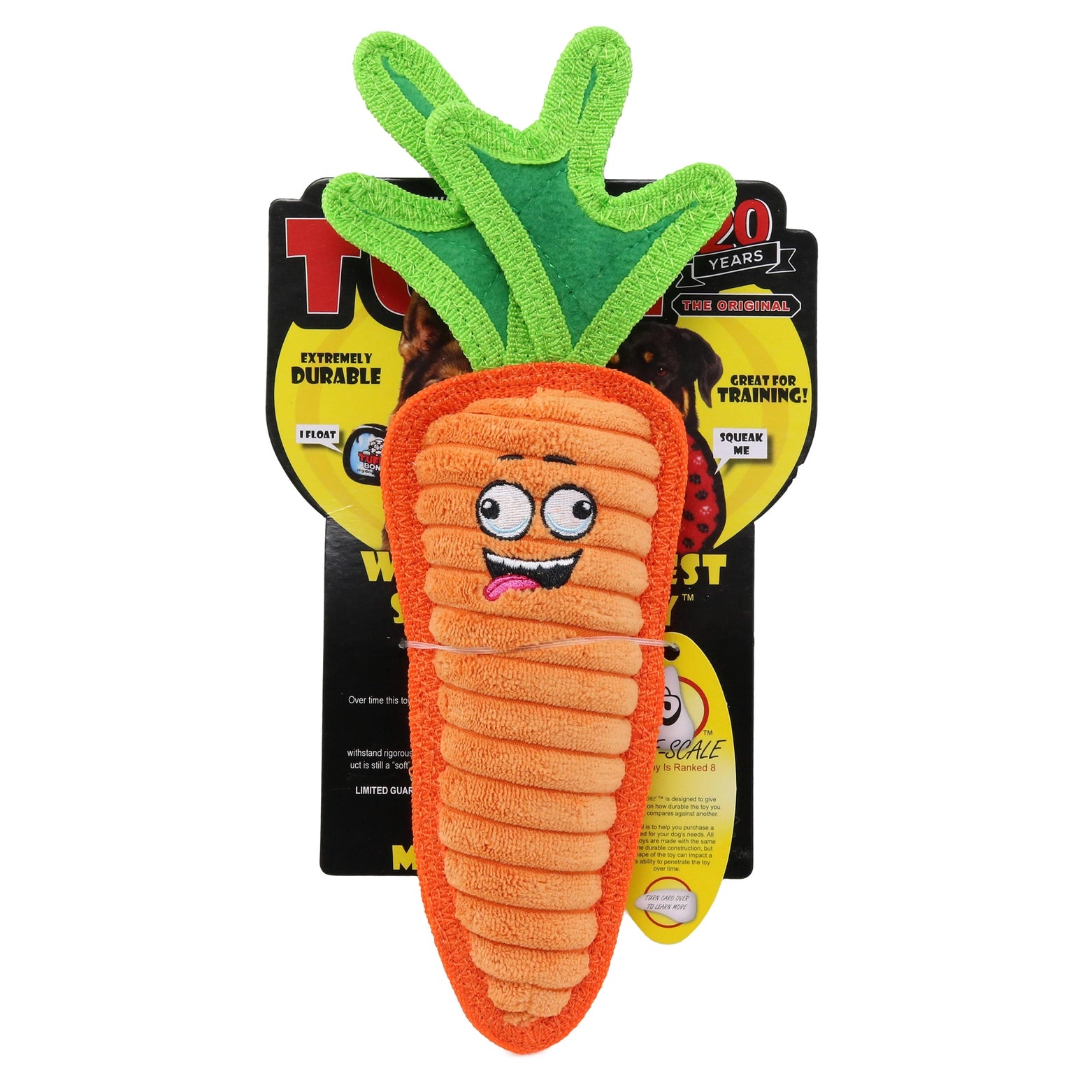 Tuffy Dog Toys - Tuffy Funny Food Carrot