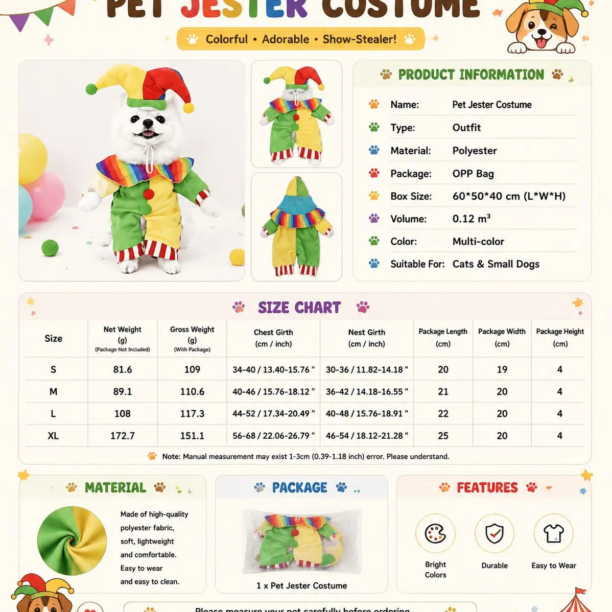 PawPaw Wholesale - Halloween Costume Clown