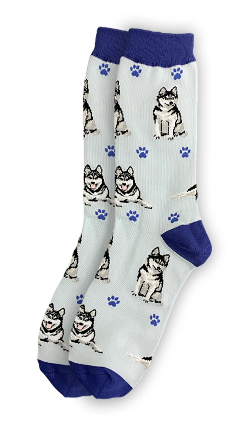 E & S Imports - Socks Siberian Husky Full Body