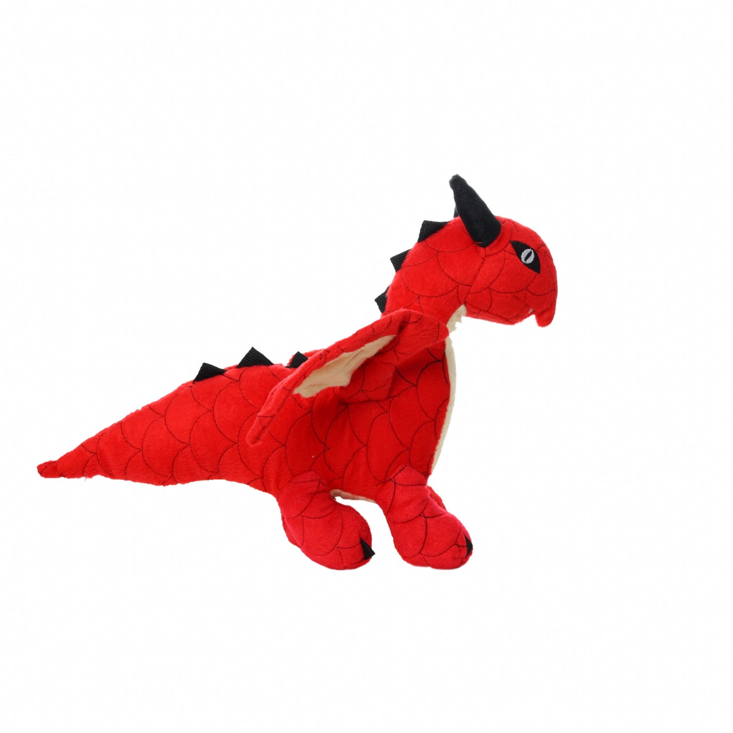 Tuffy Dog Toys - Mighty Dragon Red Plush Squeaky Dog Toy