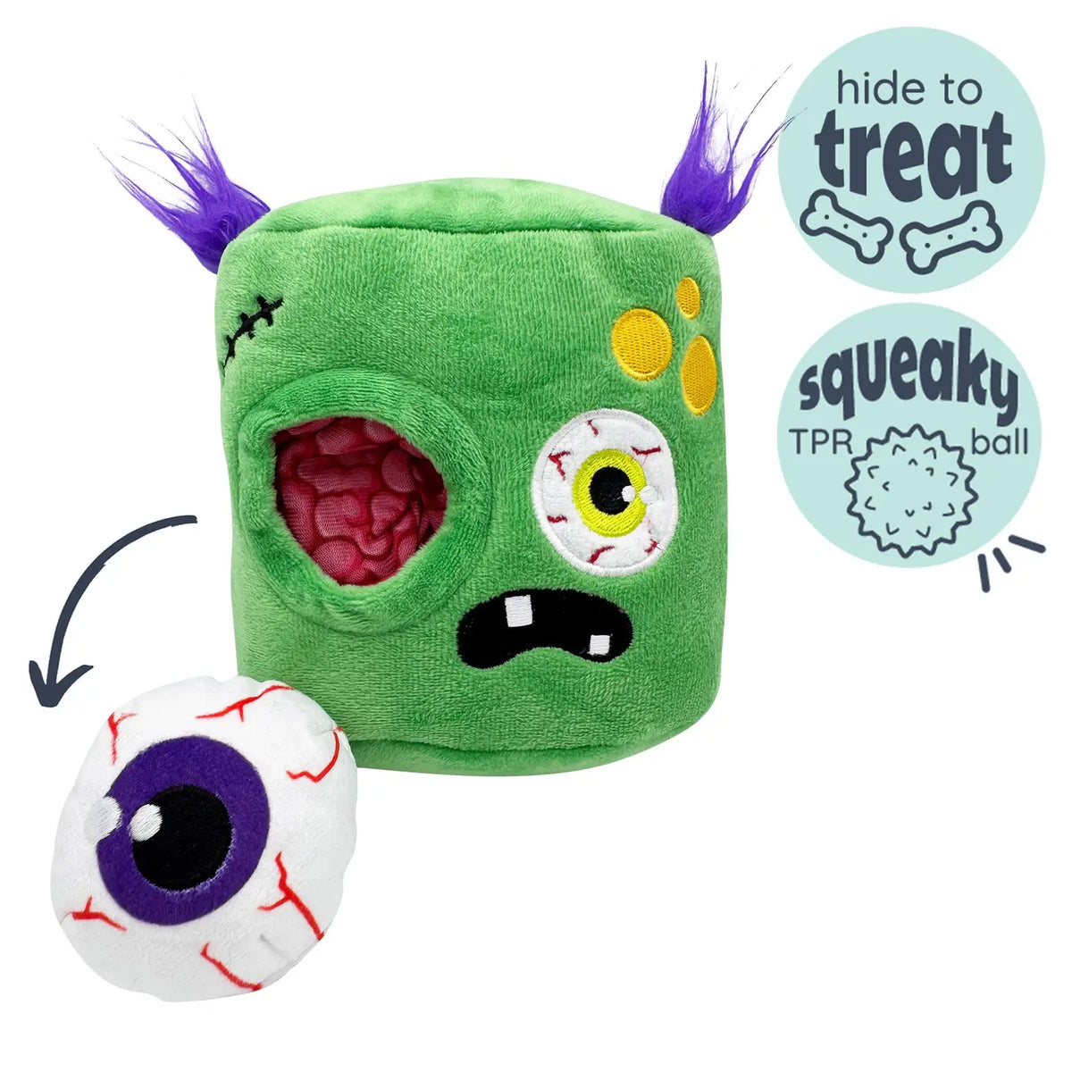 Huxley & Kent - Dog Toy Pop'n Fetch Pop-Eye Zombie