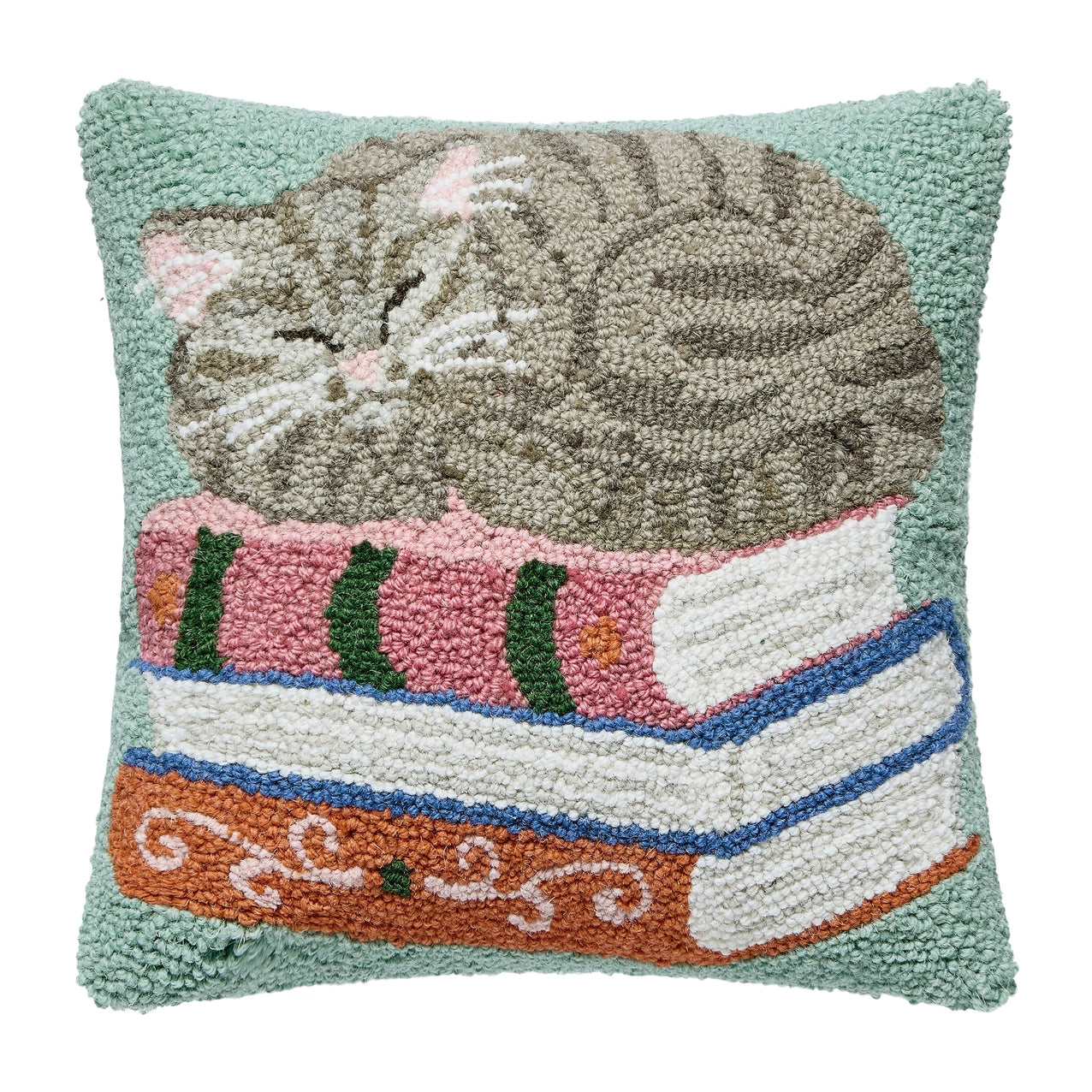 Peking HandiCraft - Pillow Hook Cat On Books