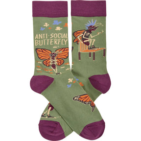 Primitives by Kathy - Socks Anti-Social Butterfly