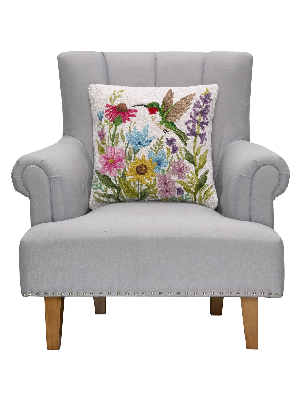 Peking Handicraft - Pillow Hummingbird Wild Flower