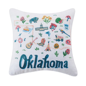 Peking Handicraft - Pillow Oklahoma Embroidered