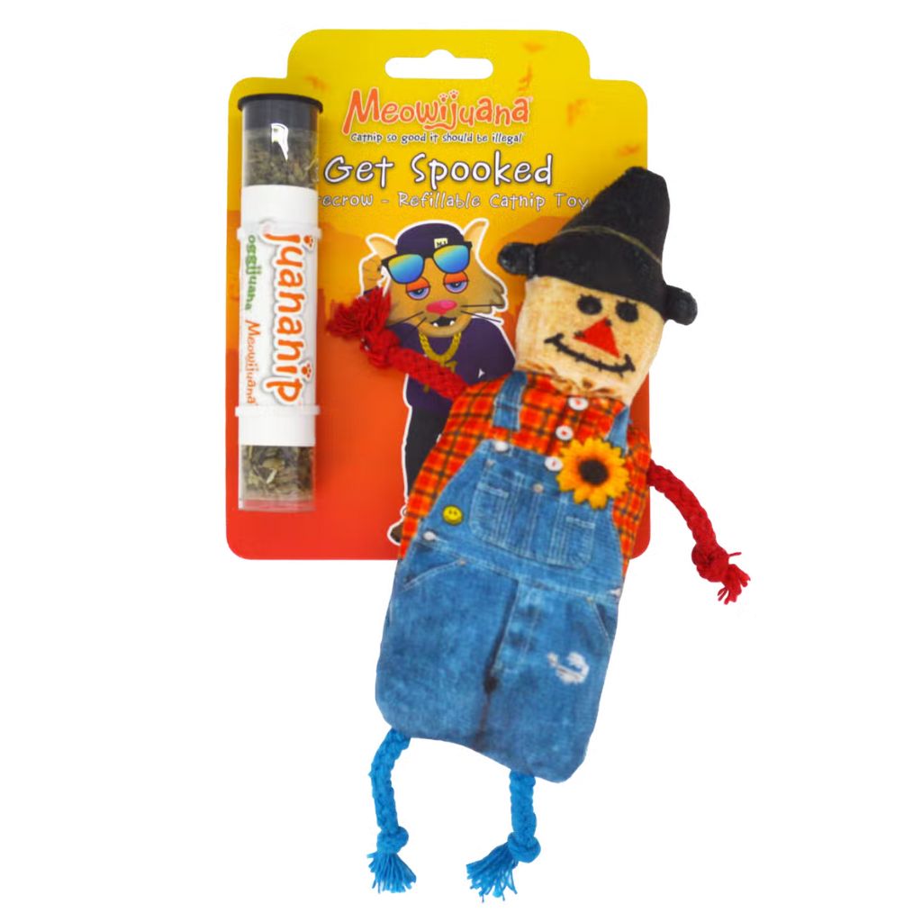 Meowijuana - Cat Toy Get Spooked Refillable Catnip Scarecrow