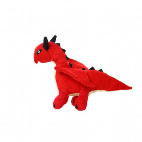 Tuffy Dog Toys - Mighty Dragon Red Plush Squeaky Dog Toy