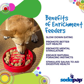 SodaPup - eBowl Enrichment Slow Feeder Santa Design
