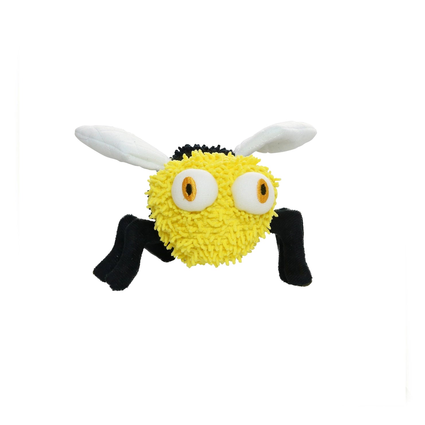 Tuffy Dog Toys - Mighty Microfiber Ball Medium Bee Squeaky Durable Toy